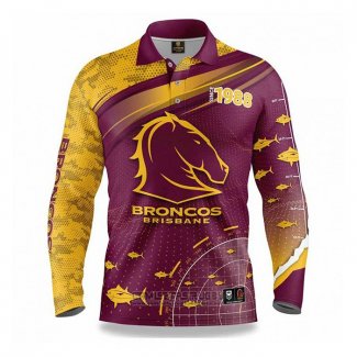 Camiseta NRL Brisbane Broncos Rugby 2022 Fish Finder